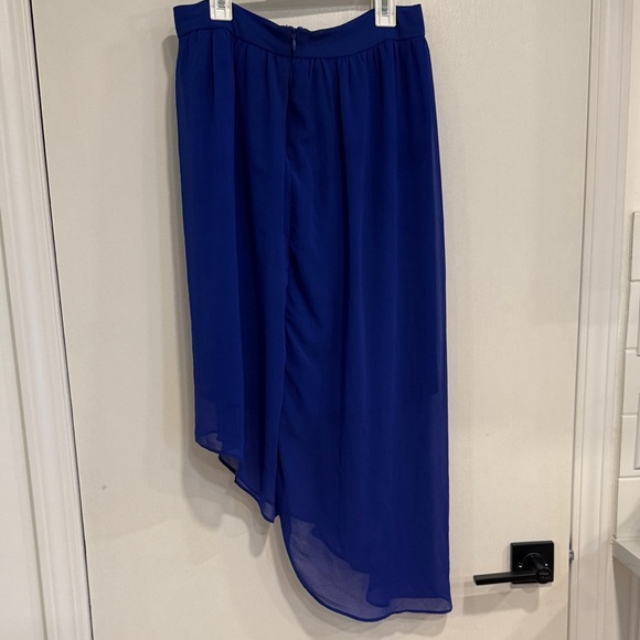 Forever 21 Royal Blue Asymmetric Midi Skirt - Picture 2 of 2